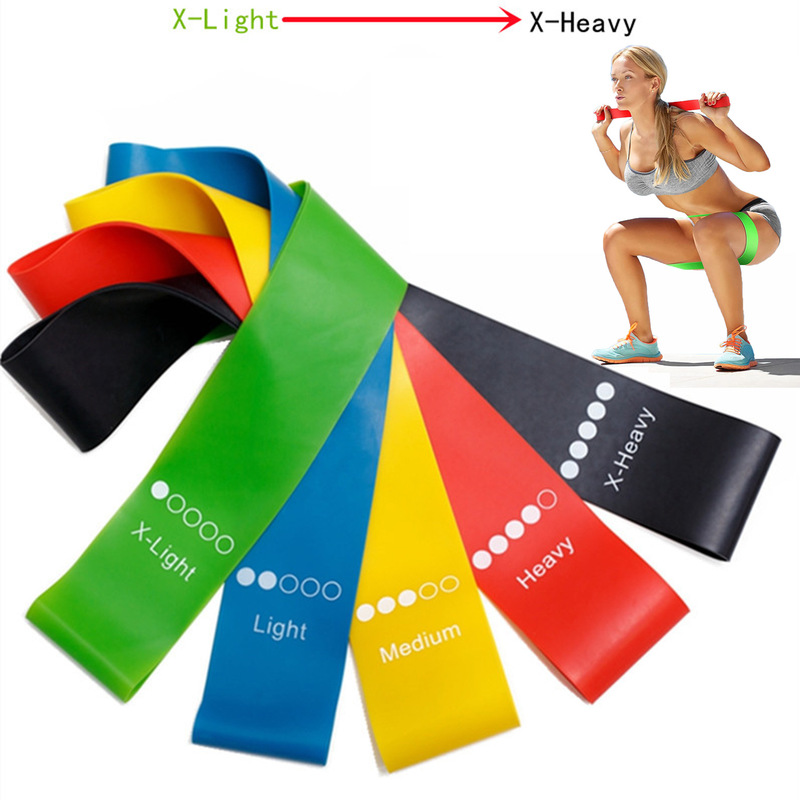 Yoga Fitness Resistance Band - ยางยืดออกกำลังกาย TPE แบบทั่วไป 5 ระดับ สำหรับโยคะ