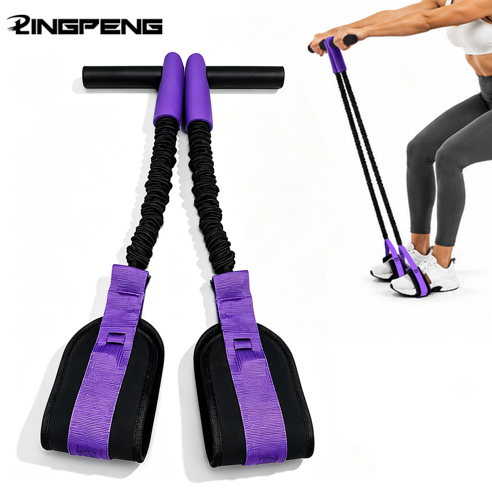 Yoga Fitness Resistance Band - อุปกรณ์ซิทอัพมืออาชีพ สายยางยืดออกกำลังกายอเนกประสงค์ สายยืดออกกำลังกายแบบมีแรงต้าน สายยางยืดสำหรับฝึกกล้ามเนื้อหน้าท้อง สายยางยืดสำหรับออกกำลังกายโยคะ