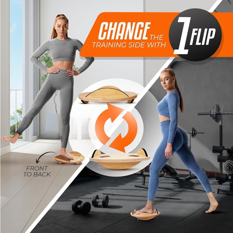 แผ่นไม้ทรงตัวสำหรับออกกำลังกาย - Yoga Fitness Training บทวิจารณ์และราคา