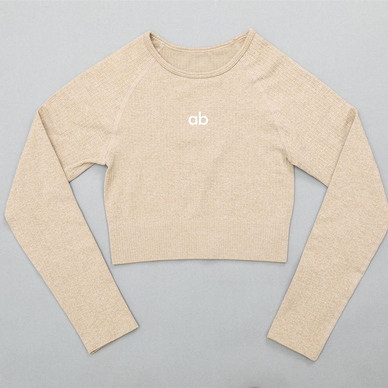 เสื้อครอปแขนยาวไร้ตะเข็บสำหรับ - Yoga Of Fitness บทวิจารณ์และราคา